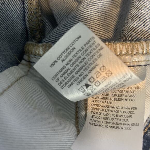 Lucky Shorts Women 6/28 Denim Mid-rise Boy Cut-Off Raw Edge Distressed Blue Jean - Picture 8 of 11